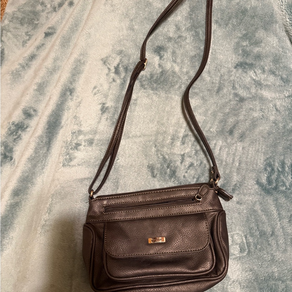 Elegant Black Leather Crossbody Bag